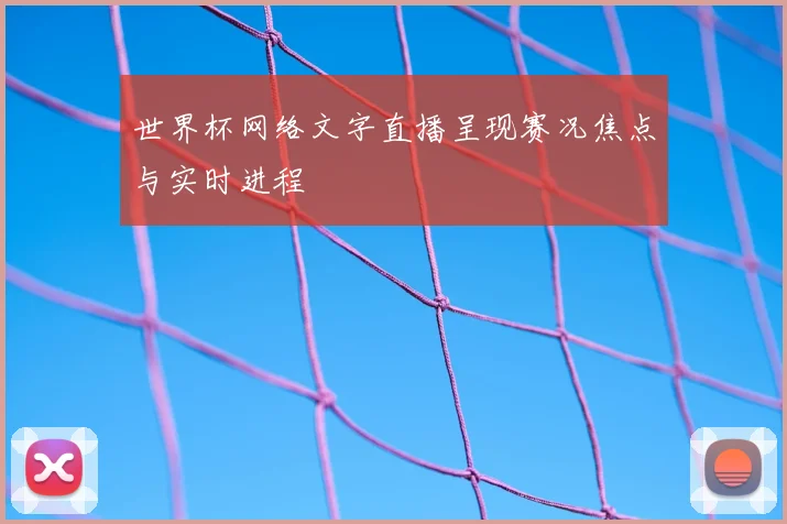 世界杯网络文字直播呈现赛况焦点与实时进程